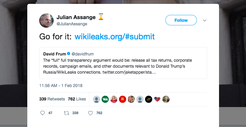 WikiLeaks Has Published Leaks On Trump Admin And Russia, And Is Seeking More